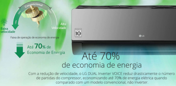 Ar Condicionado Split Hi-Wall LG DUAL Inverter Voice 12.000 Btu/h Quente/Frio 220V - Image 5