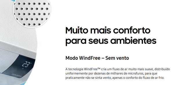 Ar Condicionado Split Hi-Wall Samsung WindFree Inverter 18.000 BTU/h Quente/Frio 220v - Image 13